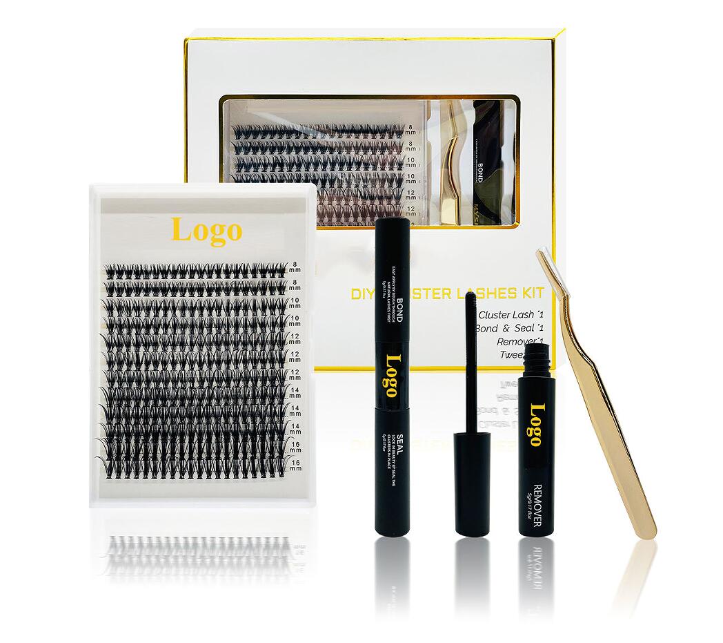 Entuk Tampilan Bulu Mata Fluffy Sampurna karo Kit Lash Cluster DIY