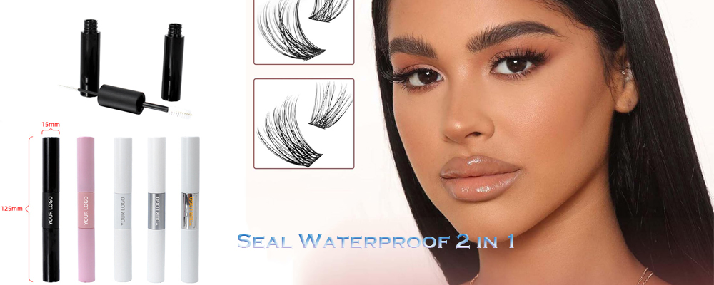Ikatan lan Seal Lash 2-in-1 sing inovatif sing nyedhiyakake ekstensi bulu mata sing tahan suwe lan anti banyu.