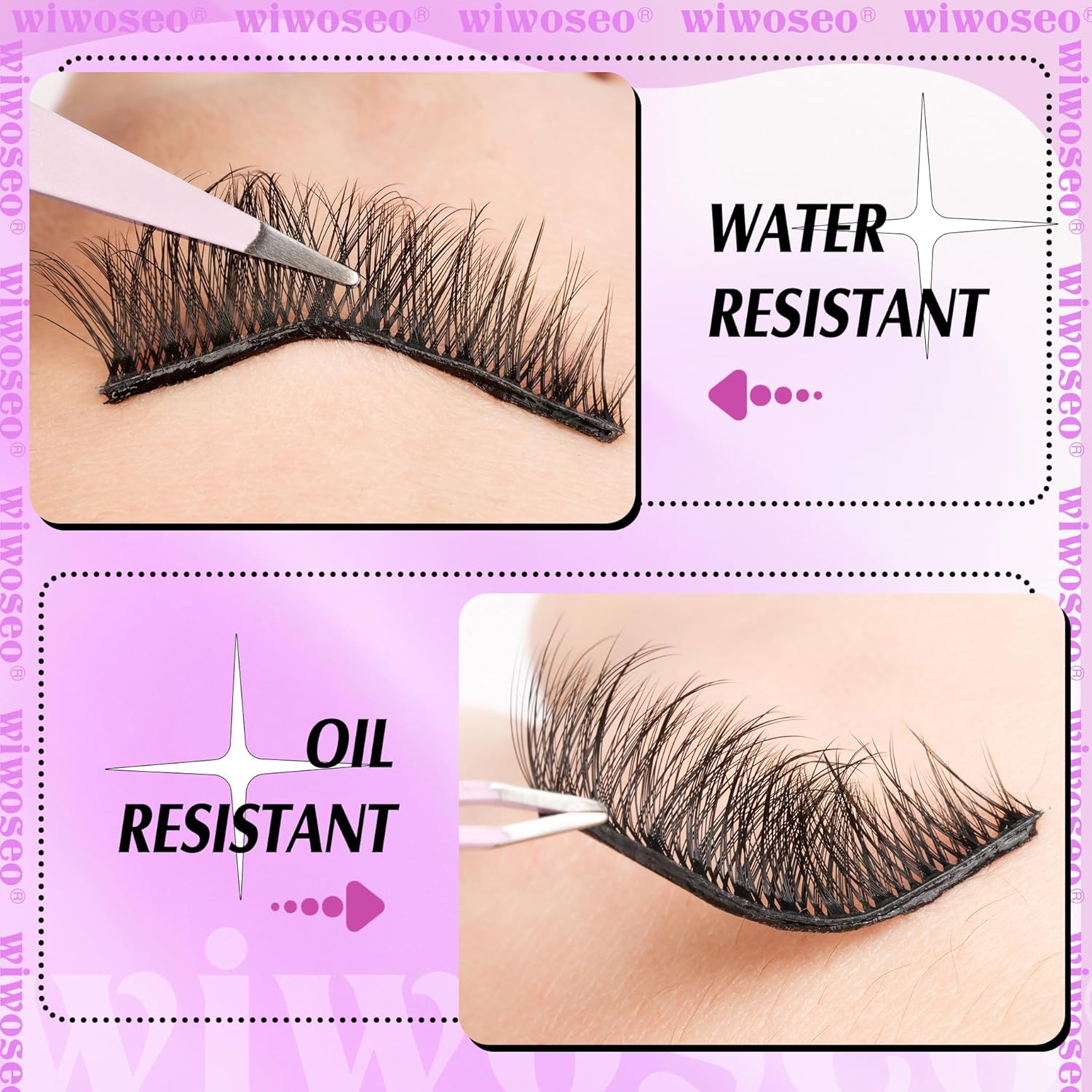Entuk Tampilan sing Sempurna karo Bulu Mata Berkilau Pingdu Sparkling Eyelash® Self-Adhesive Wispy Fluffy Bulu Mata