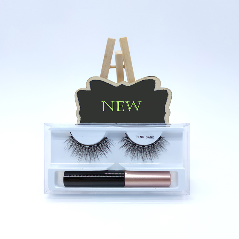 3D Faux Mink 1 Pasang Kit Eyeliner Bulu Mata Magnetik