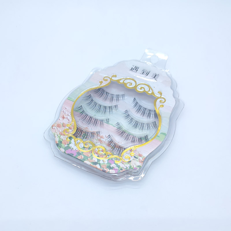 4 pasang Clear invisible Band bulu mata palsu Kartun Anime Mripat