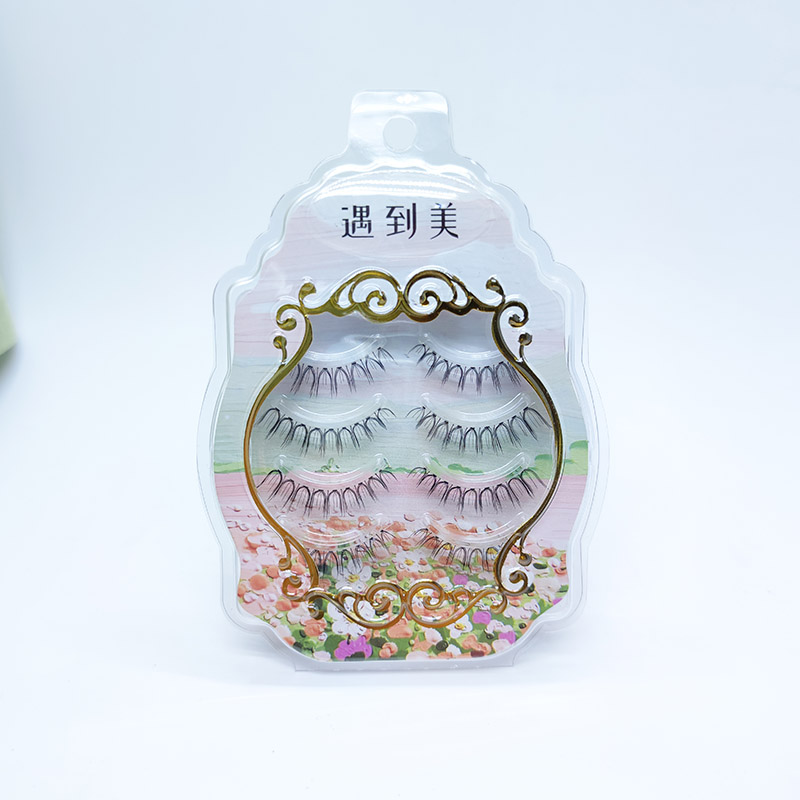 4 Pasang Natural Look Cross Clear Band 5-7mm Cross Eyelash 07