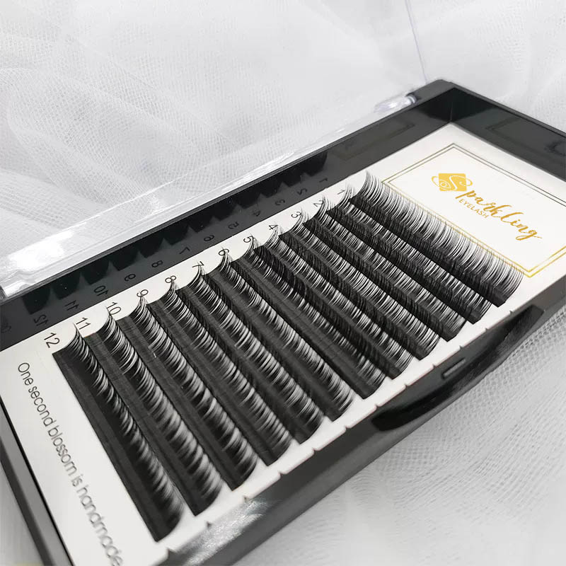 Ekstensi Bulu Mata D Curl 15-20mm Tray Campuran Sutra Klasik Bulu Mata Ekstensi Bulu Mata Individu
