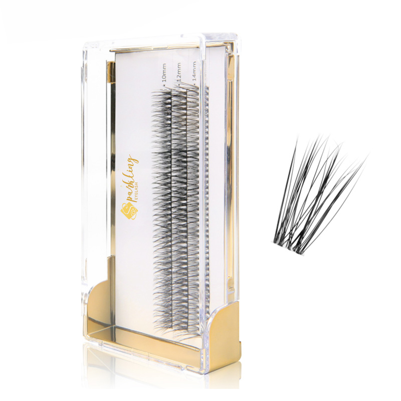 Natural Looking Segment Lashes Clear Thin Band DIY Bulu Mata