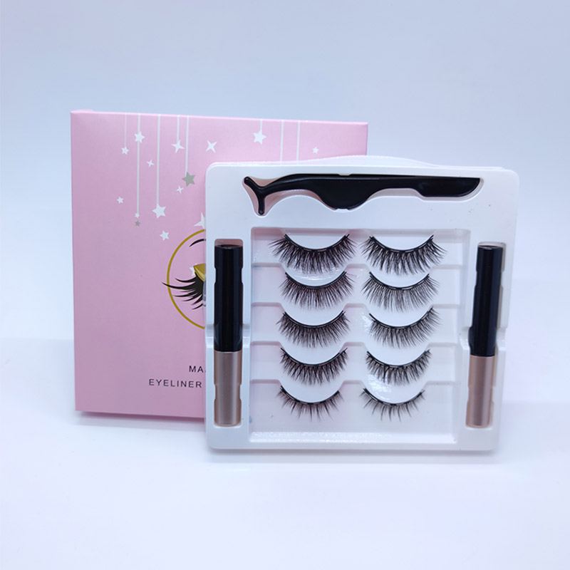 Kit Bulu Mata Magnetik Sparkling Kanthi Kit Eyeliner 5 Pasang 5 Bulu Mata Makeup Beda